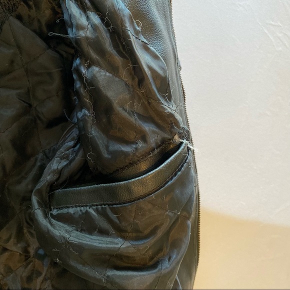 REAL LEATHER Brand men's leather biker motorcycle jacket size 40 - Picture 4 of 15